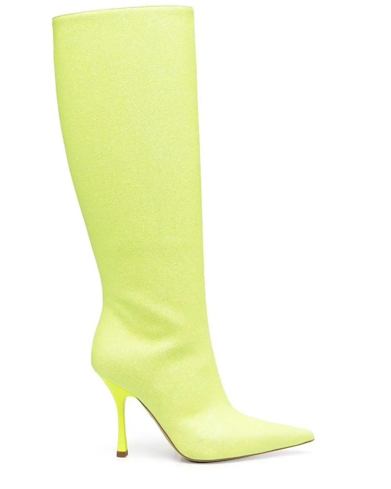 Liu Jo Spitze Stiefel im Glitter-Look - Gelb Gelb