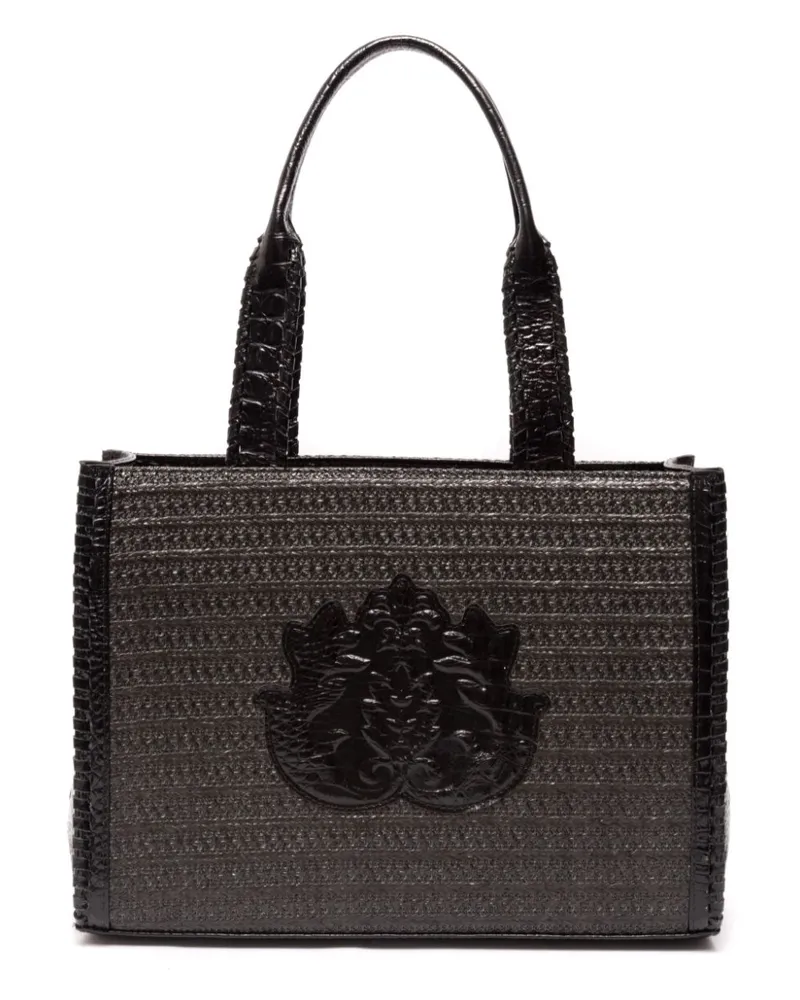 ISLA Schultertasche mit Logo-Applikation - Schwarz Schwarz