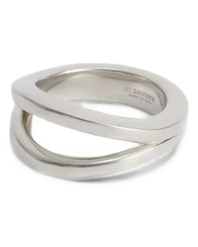 Jil Sander logo-engraved ring - Silber Silber