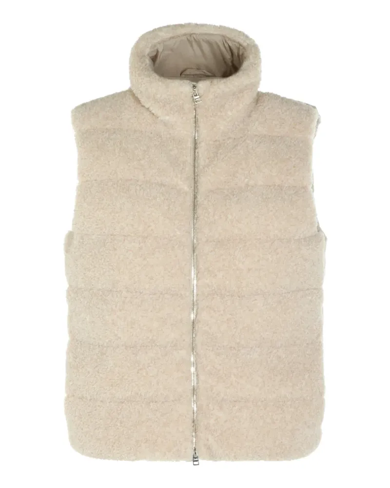 Herno quilted shearling-effect gilet - Nude Nude