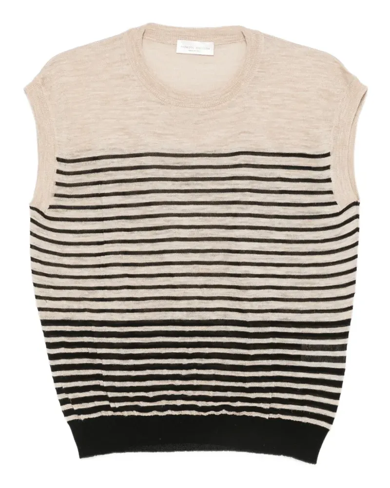 Roberto Collina striped sleeveless sweater - Nude Nude