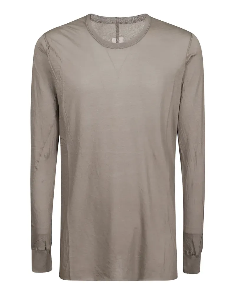 Rick Owens Basic long-sleeve cotton T-shirt - Nude Nude