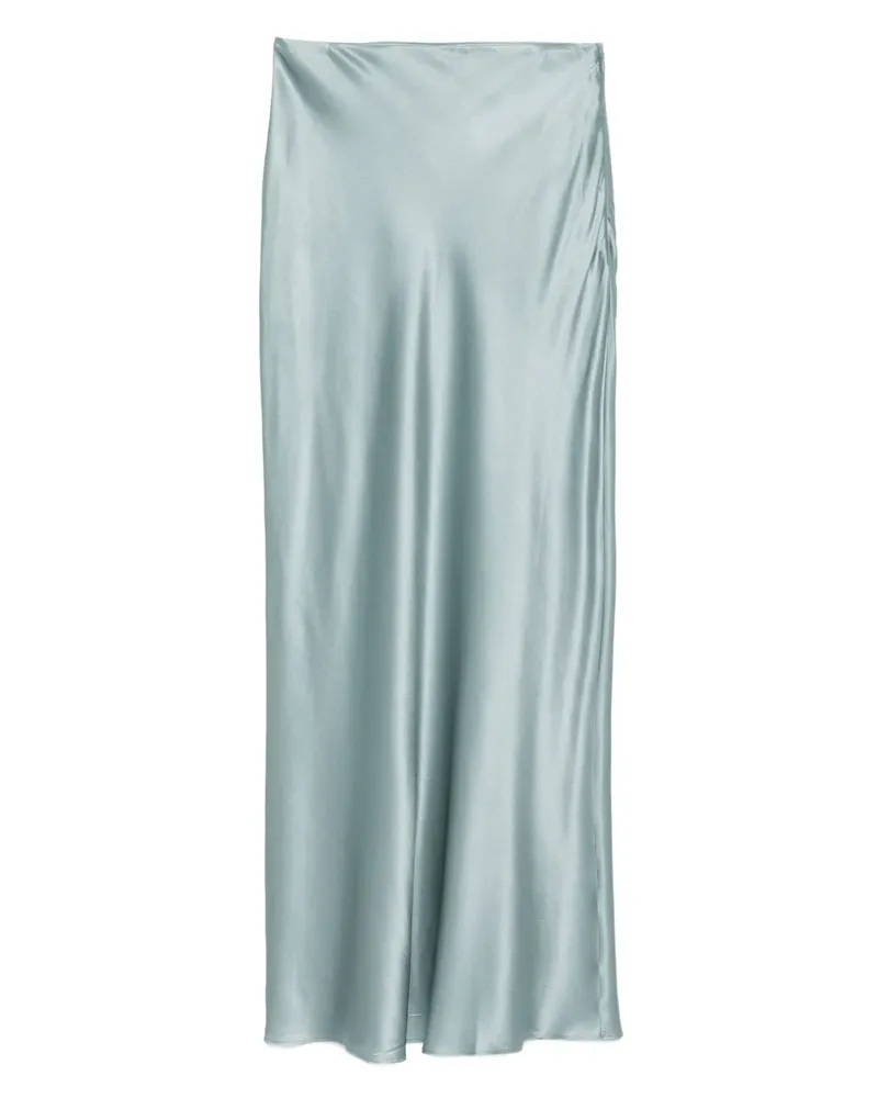 Cult Gaia Chantel Satin-Maxirock mit Diagonalschnitt - Blau Blau