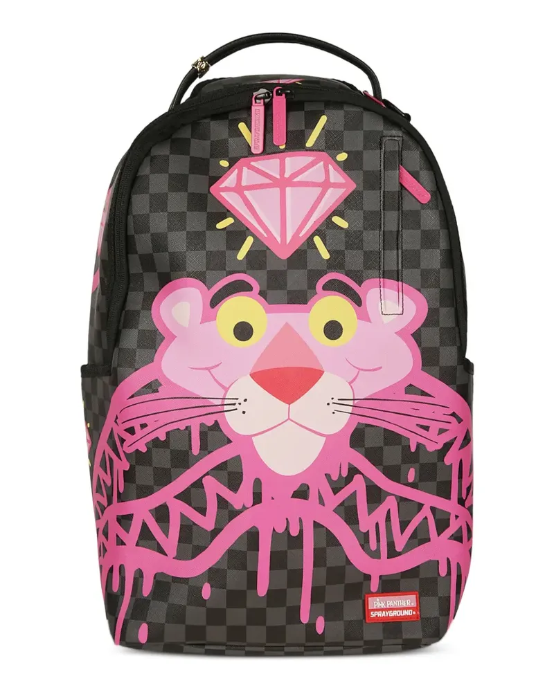 Sprayground x Pink Panther Diamond Shark Rucksack - Schwarz Schwarz