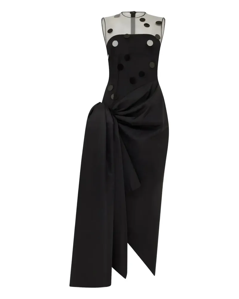David Koma Gepunktetes Kleid - Schwarz Schwarz