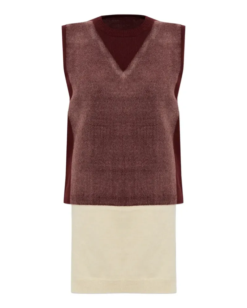 Maison Margiela layered-effect knitted vest - Violett Violett
