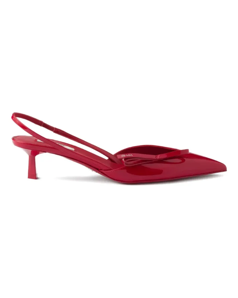 Prada Slingback-Pumps mit Schleife - Rot Rot