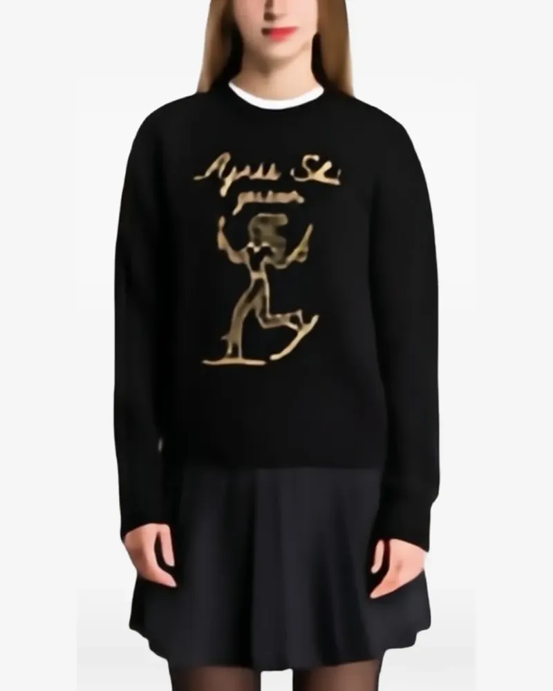 MC2 Saint Barth New Queen embroidered sweater - Schwarz Schwarz