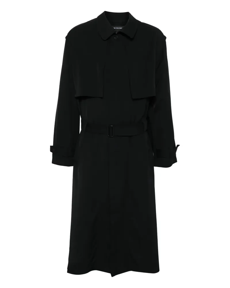 Y-3 Trenchcoat aus Twill - Schwarz Schwarz