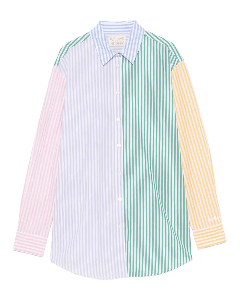 MC2 Saint Barth Brigitte striped cotton shirt - Grün Grün