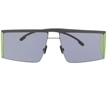 Sonnenbrille mit kantigen Gläsern