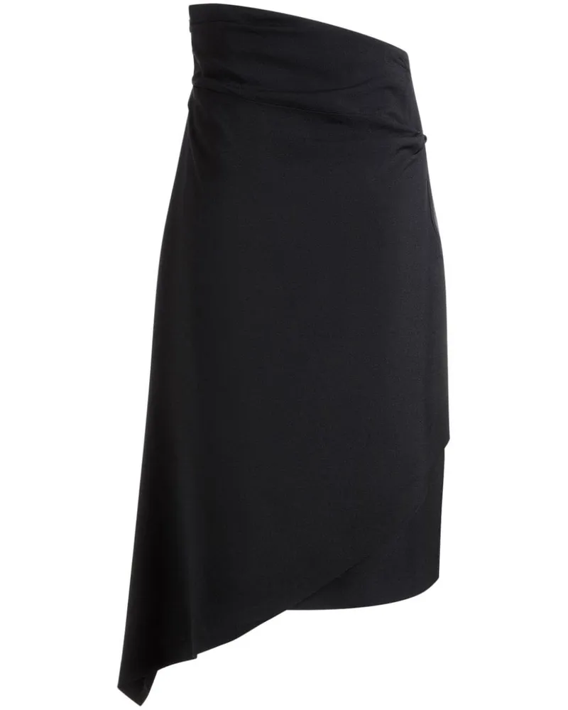 Bally Asymmetrischer Wickelrock - Schwarz Schwarz