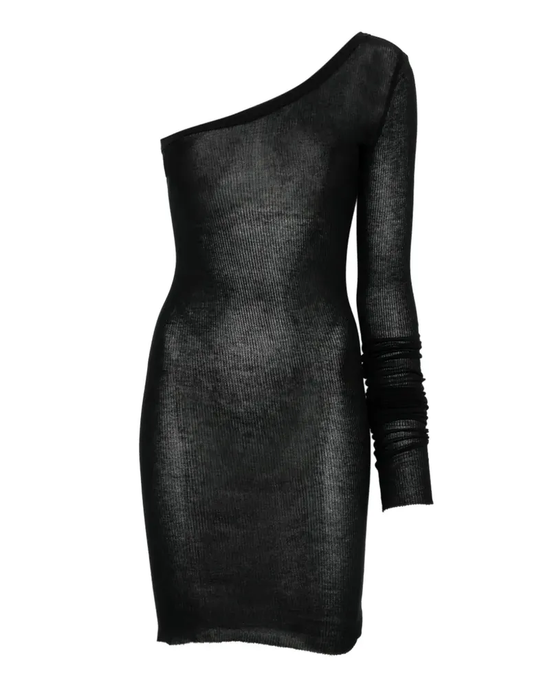 Rick Owens Ziggy One-Shoulder-Minikleid - Schwarz Schwarz