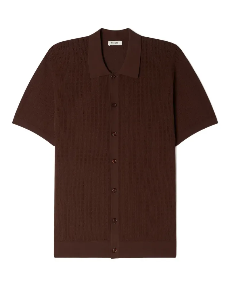 Sandro button short-sleeve cardigan - Braun Braun