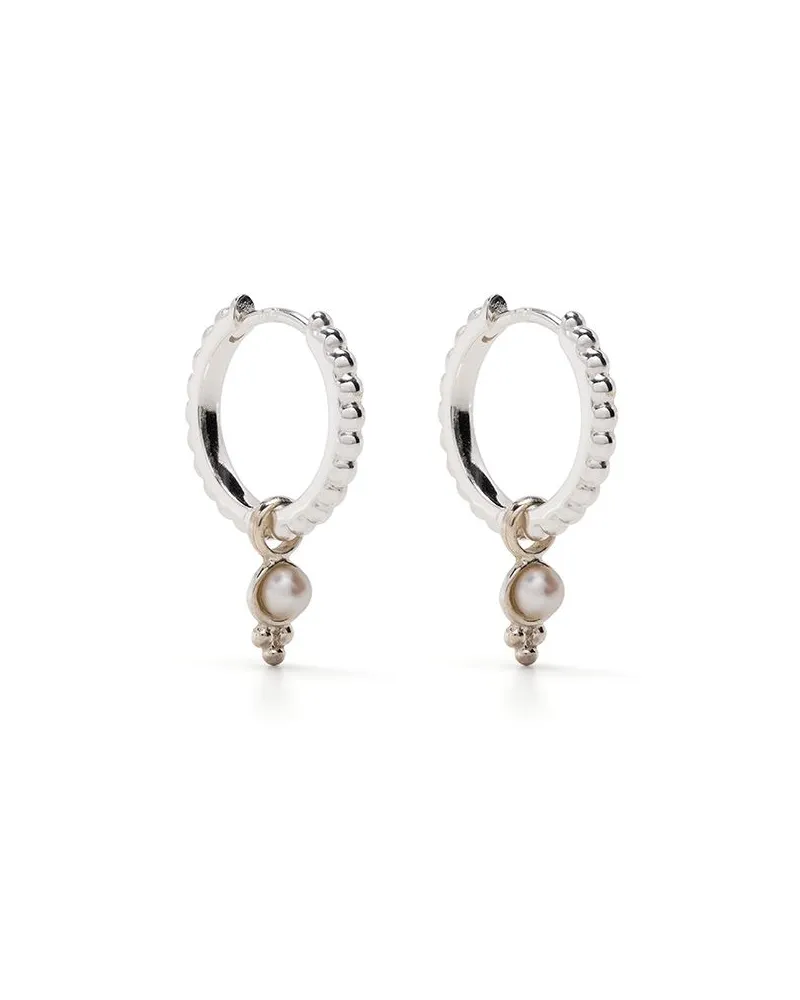 Dower & Hall Creolen mit Perlen - Silber Silber