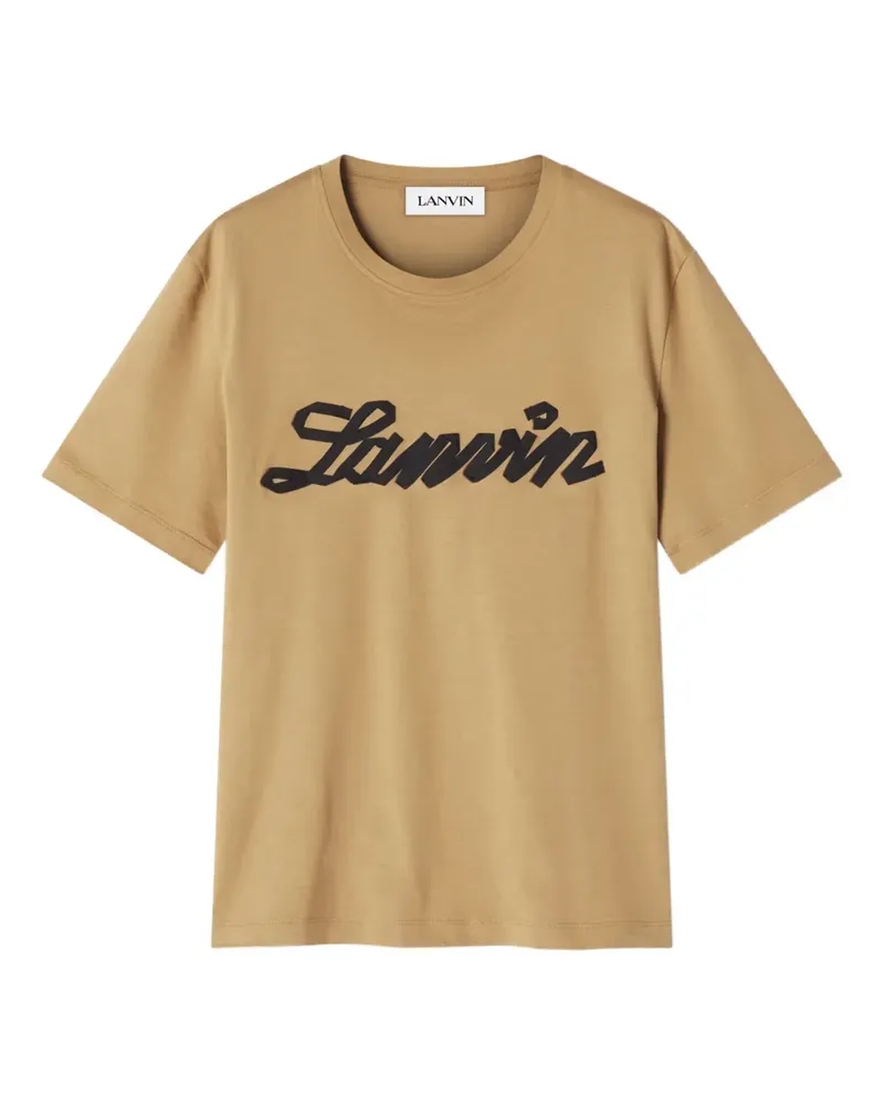 Lanvin T-Shirt mit Logo-Print - Nude Nude