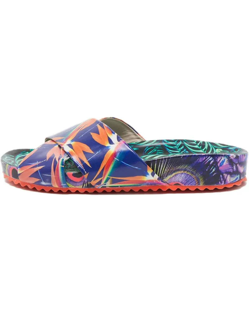 Sophia Webster Pre-owned Sandalen mit Blumen-Print - Blau Blau