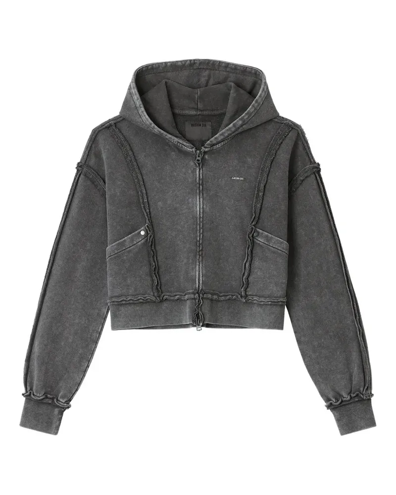 Musium Div. zip hooded knitwear - Grau Grau