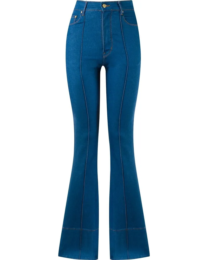 Amapô Jeans mit hohem Bund Blau