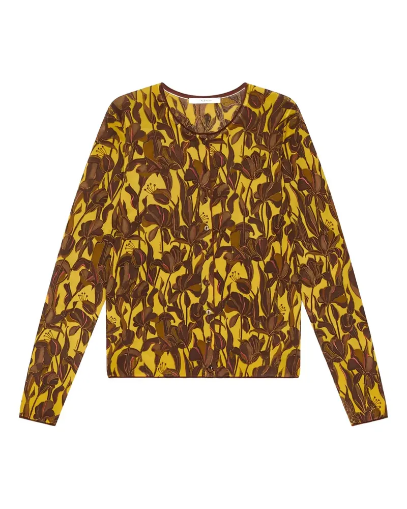 Maliparmi Cardigan mit Blumen-Print - Gelb Gelb