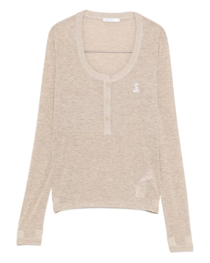 Patrizia Pepe Pullover mit Logo-Detail - Nude Nude
