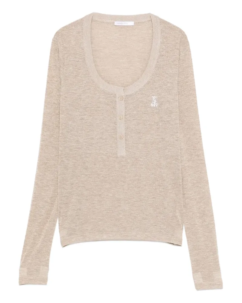 Patrizia Pepe Pullover mit Logo-Detail - Nude Nude