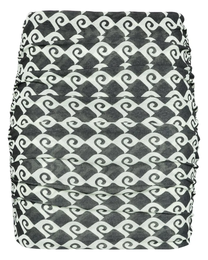 Nanushka Minirock mit geometrischem Print - Grün Grün