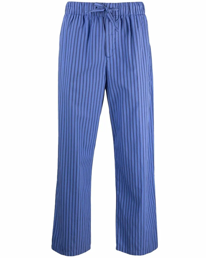 TEKLA Gestreifte Verneuil Pyjama-Hose - Blau Blau