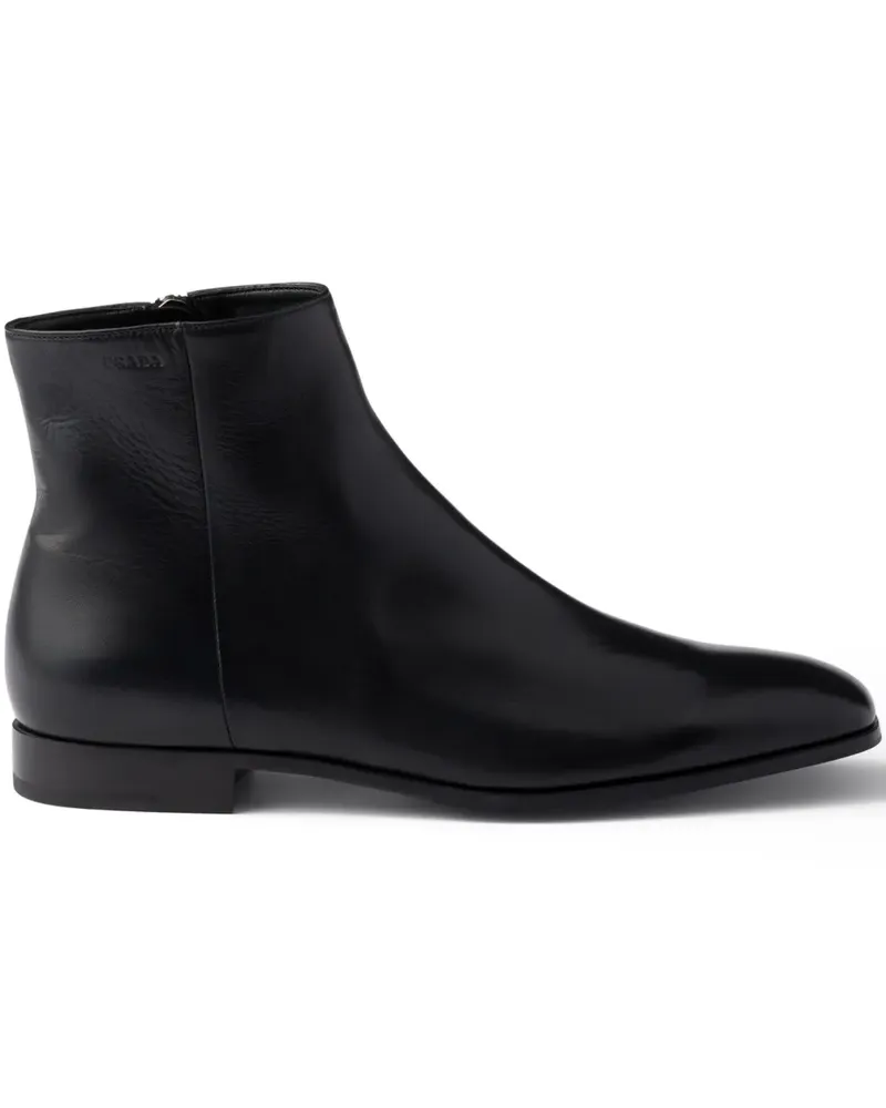 Prada Stiefeletten mit Reißverschluss 25mm - Schwarz Schwarz