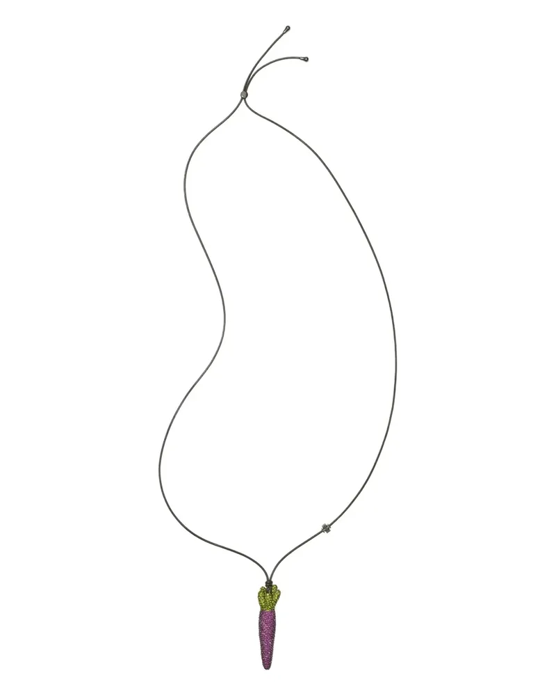 Tory Burch Curiosity Carrot pendant necklace - Violett Violett