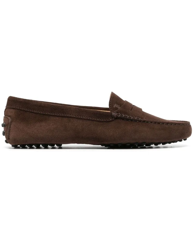 TOD'S Gommino Loafer aus Wildleder - Braun Braun