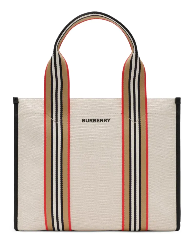 Burberry Kleine Tasche aus Canvas mit Streifen-Besatz - Nude Nude