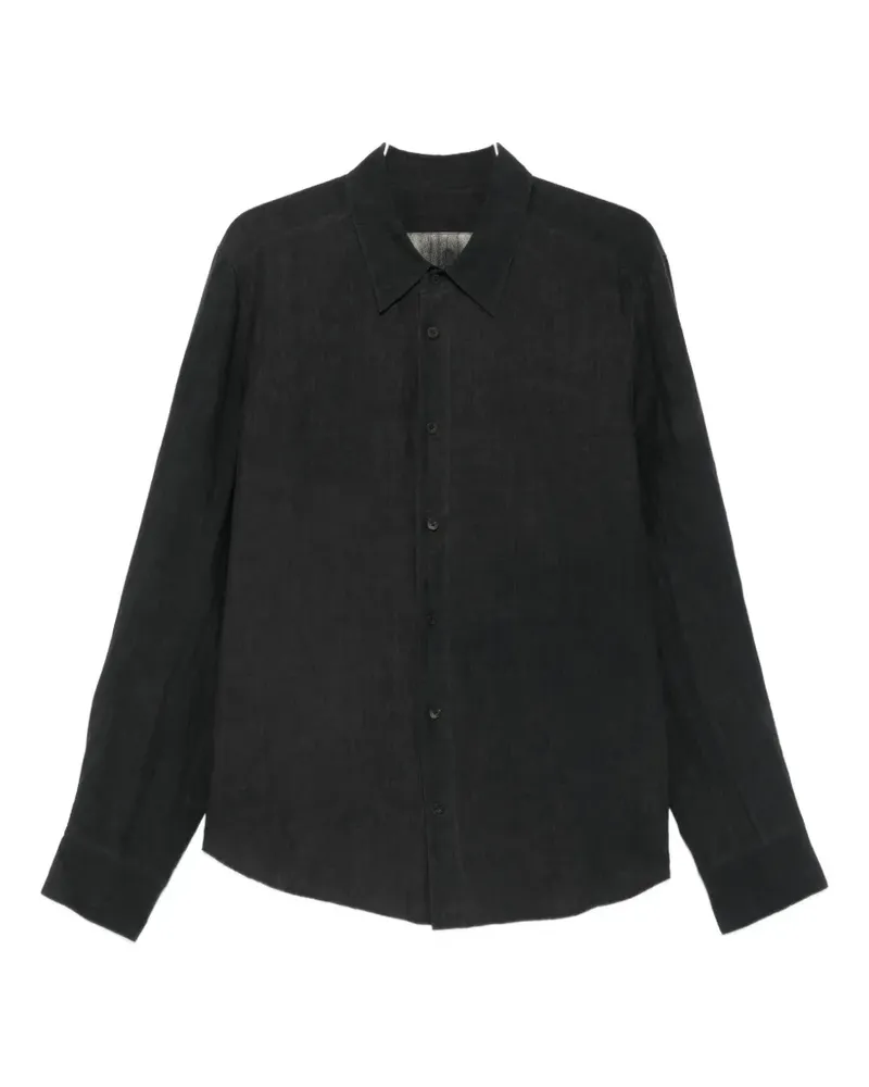 Ziggy Chen layered-detail long-sleeve shirt - Blau Blau