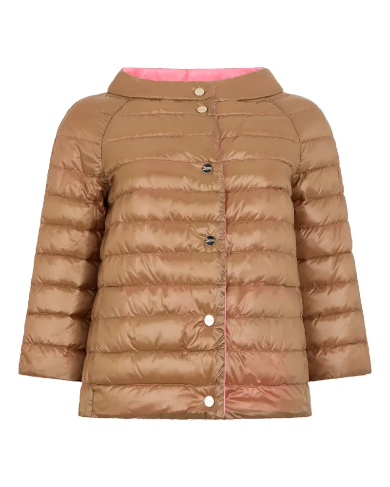 Herno quilted button-fastening jacket - Nude Nude