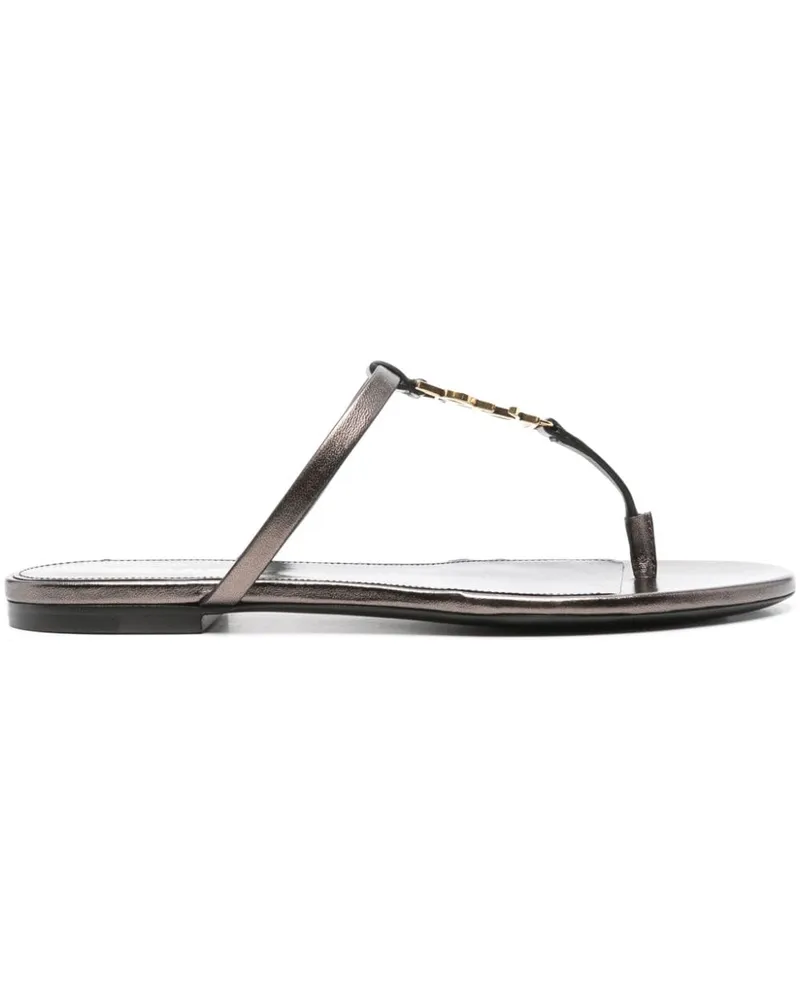 Saint Laurent Cassandra Flip-Flops - Braun Braun