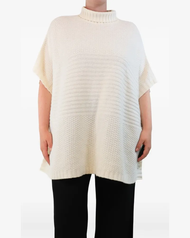 ALLUDE high-neck poncho - Nude Nude