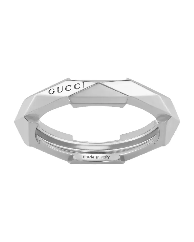 Gucci 18kt Link to Love Weißgoldring - Silber Silber