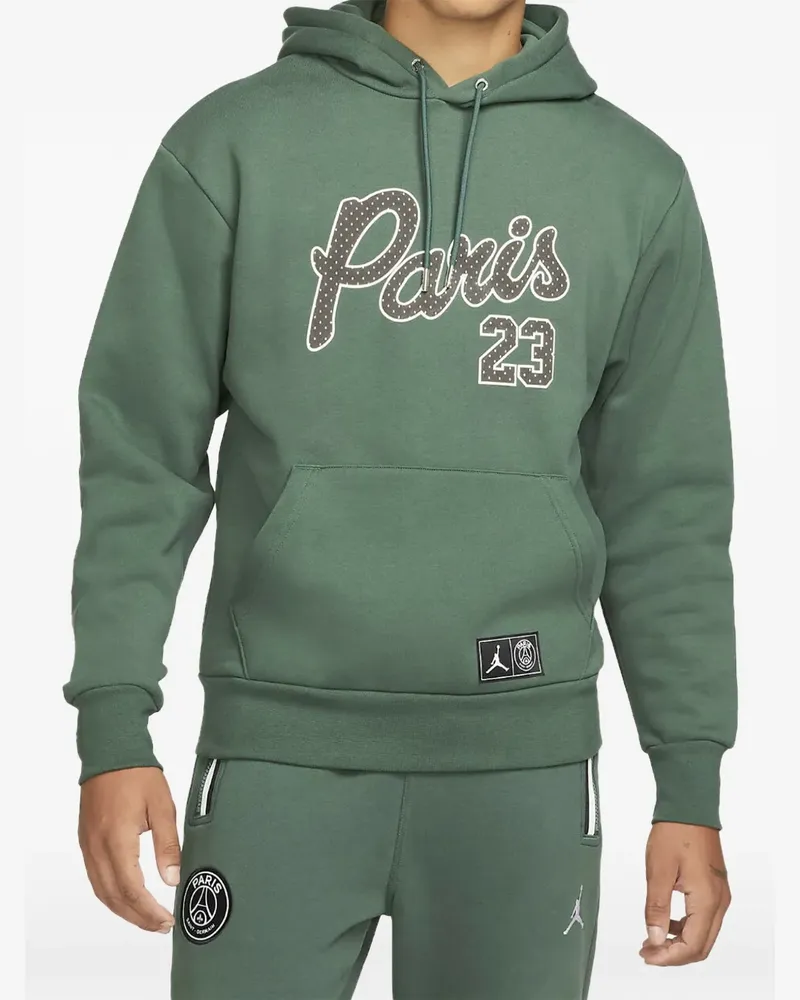 Jordan X PSG hooded logo-patch hoodie - Grün Grün