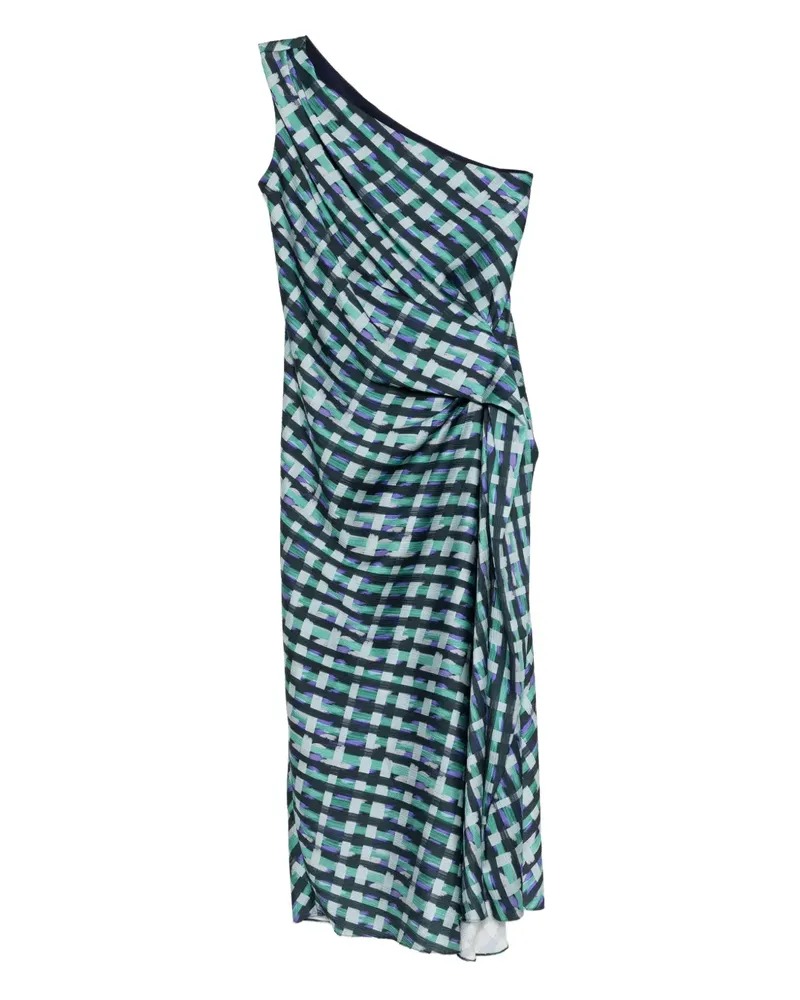 Amsale Kleid mit Karomuster - Violett Violett