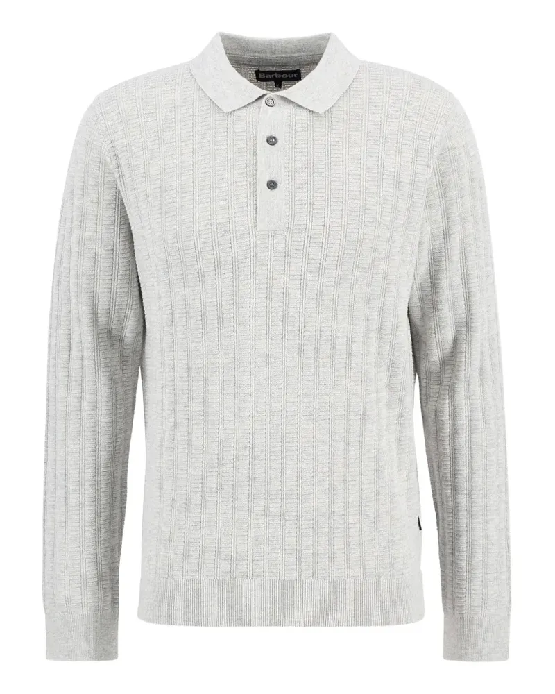 Barbour Gestricktes Smeaton Poloshirt mit Knöpfen - Grau Grau