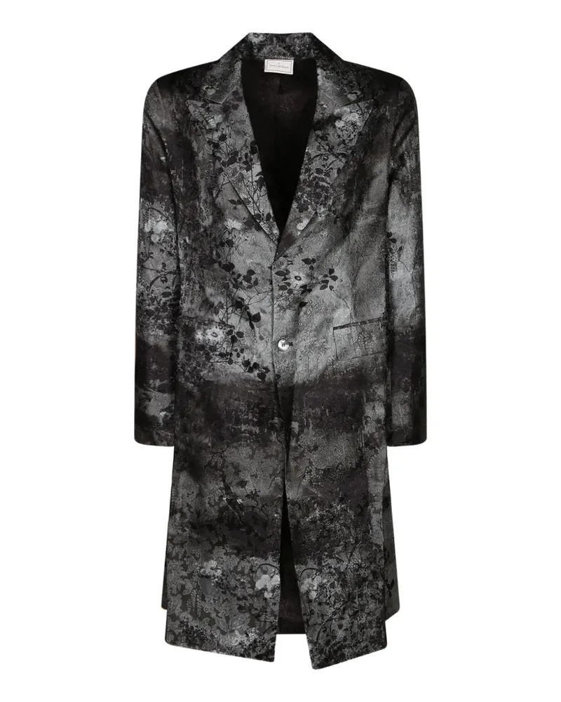 Pierre-Louis Mascia JP682DOX floral-print jacquard coat - Grau Grau