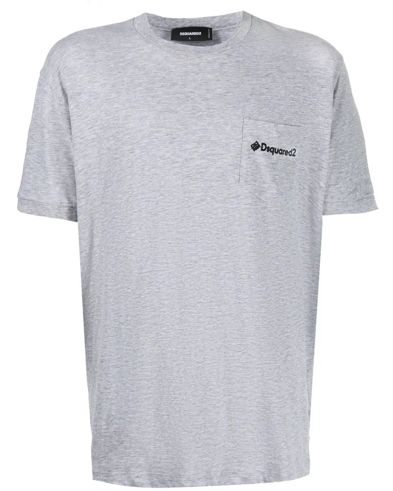 Dsquared2 T-Shirt mit Logo-Print - Grau Grau