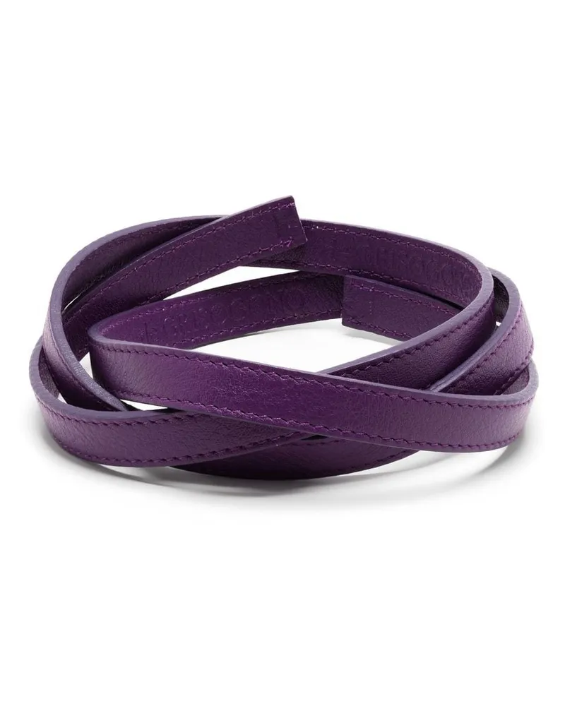 De Grisogono Flaches Lederarmband Violett