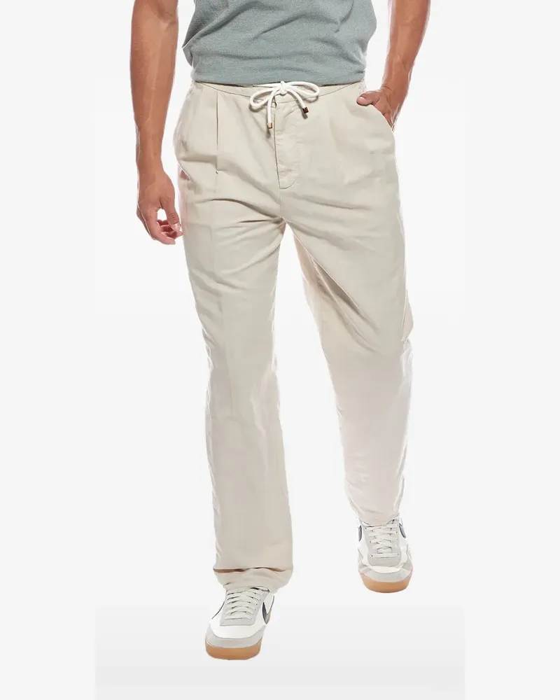 Brunello Cucinelli Bundfaltenhose mit Kordelzug - Nude Nude