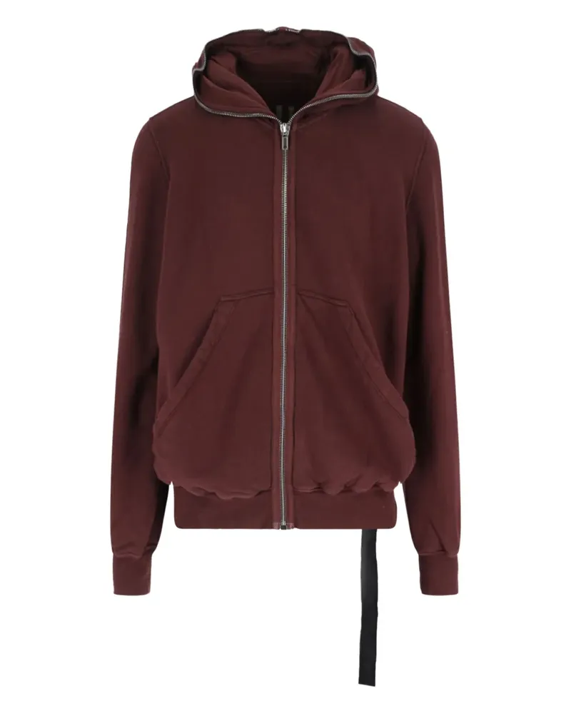 DRKSHDW by Rick Owens Jumbo Gimp zip-up hooded sweatshirt - Rot Rot