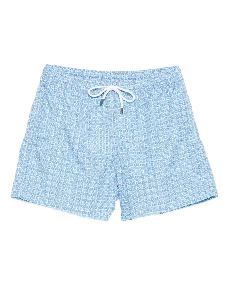 Fedeli Madeira Badeshorts mit geometrischem Muster - Blau Blau