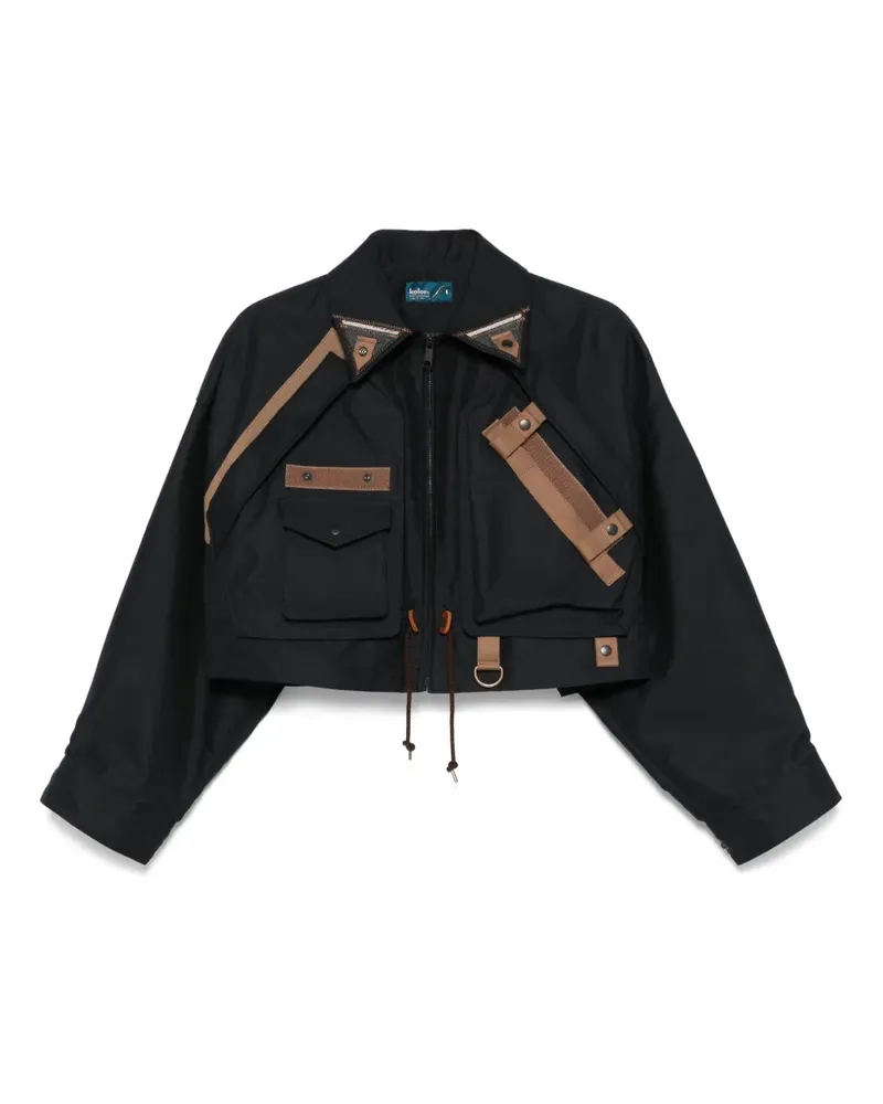 kolor Cropped-Jacke mit Rundhalsausschnitt - Blau Blau