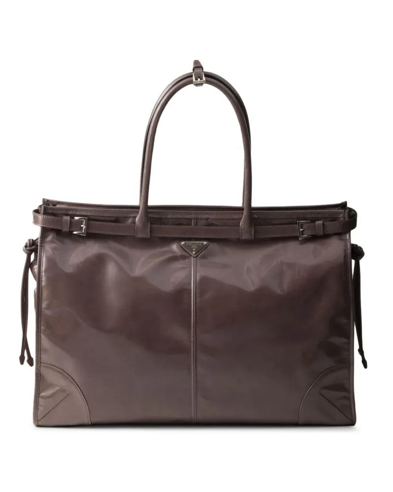 Prada Shopper mit Logo - Braun Braun
