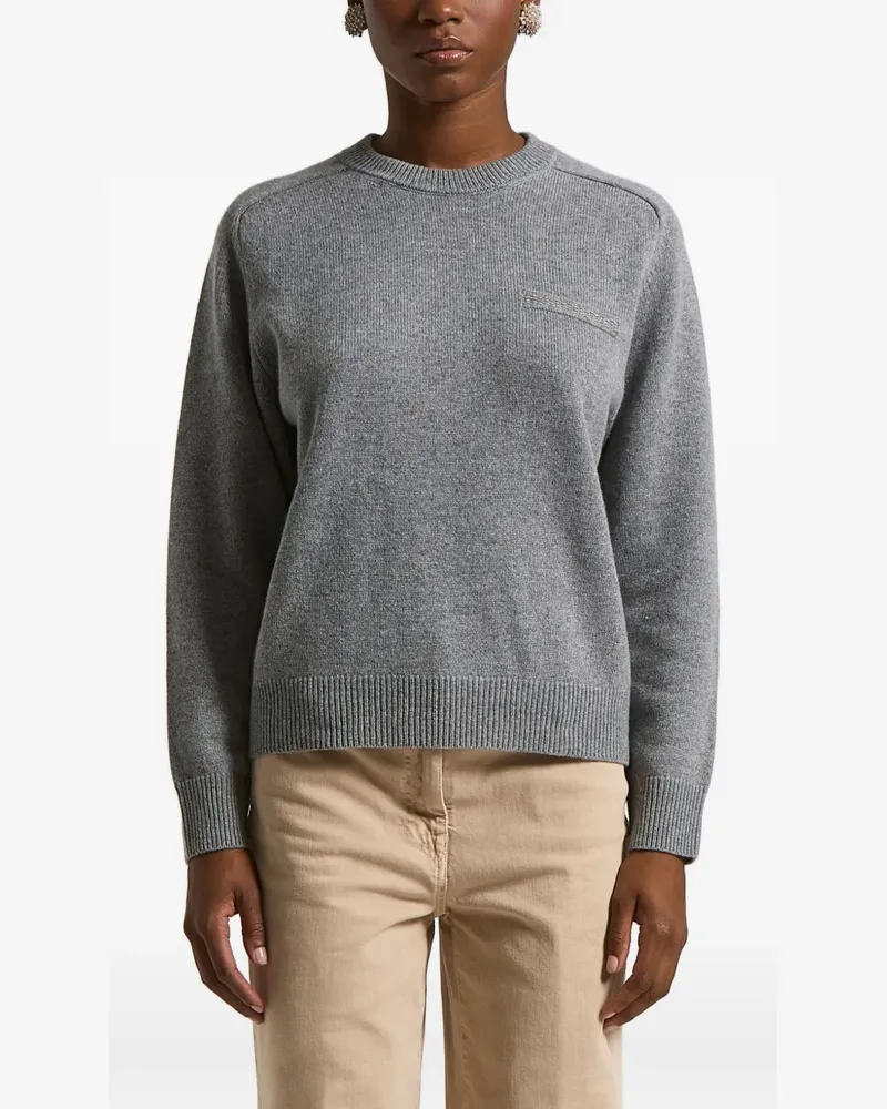 Peserico Pullover mit Rundhalsausschnitt - Grau Grau