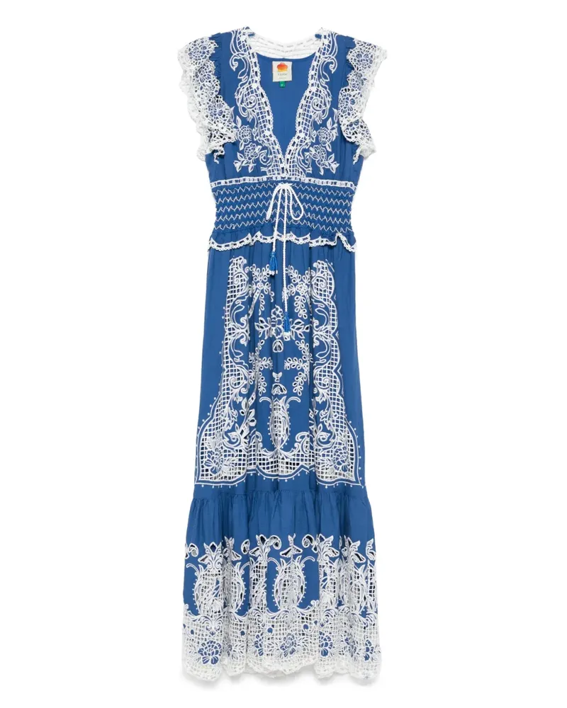 FARM Rio Richelieu Maxikleid - Blau Blau